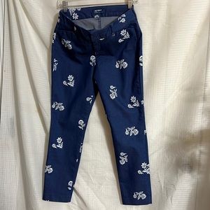 Old Navy Pixie Mid Rise Floral Pants sz6. (J5)